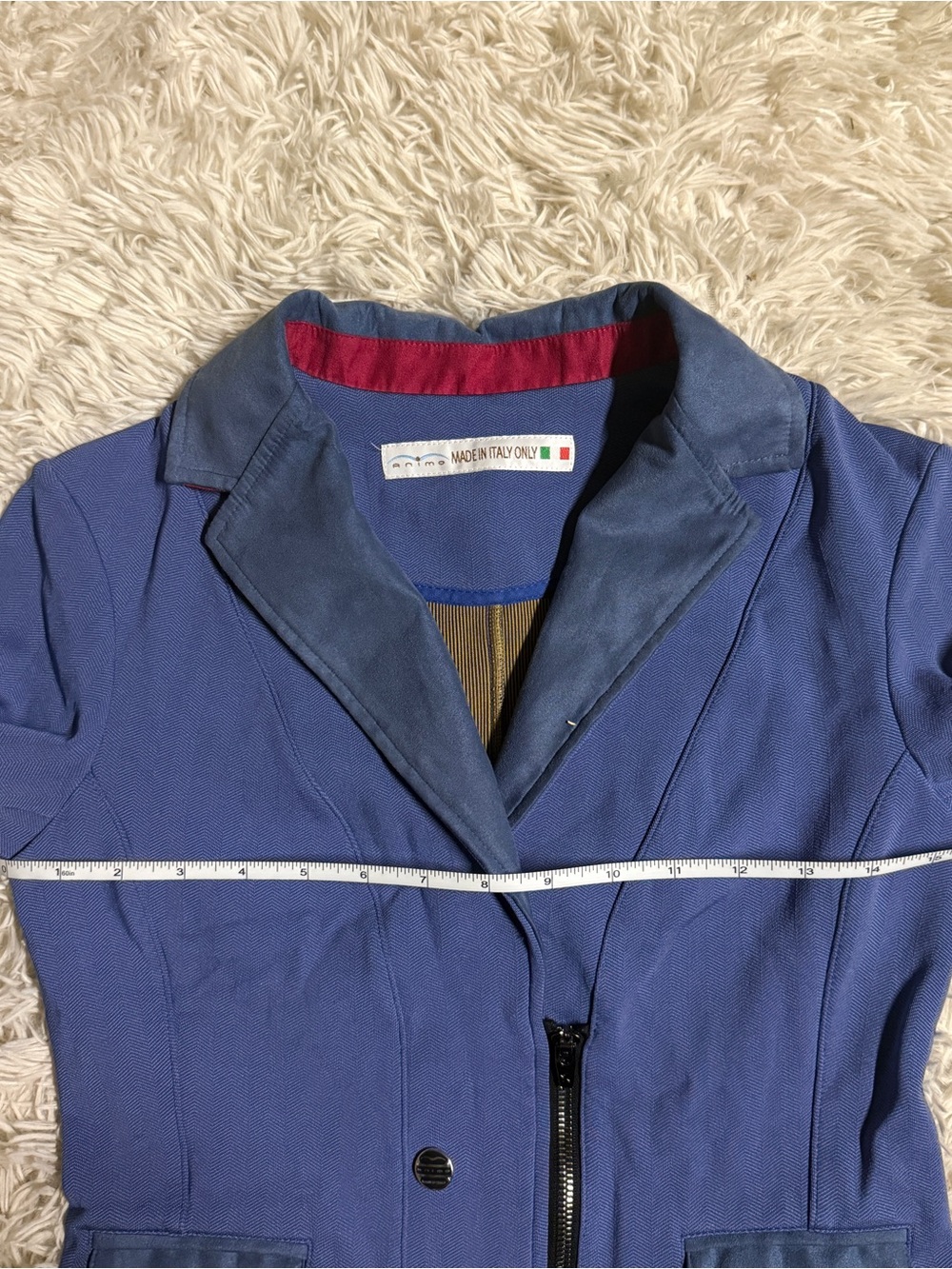 Women’s Size IT40 Blue Animo Louisiana Horseback Riding Show Coat. Good Cond. - Picture 5 of 8